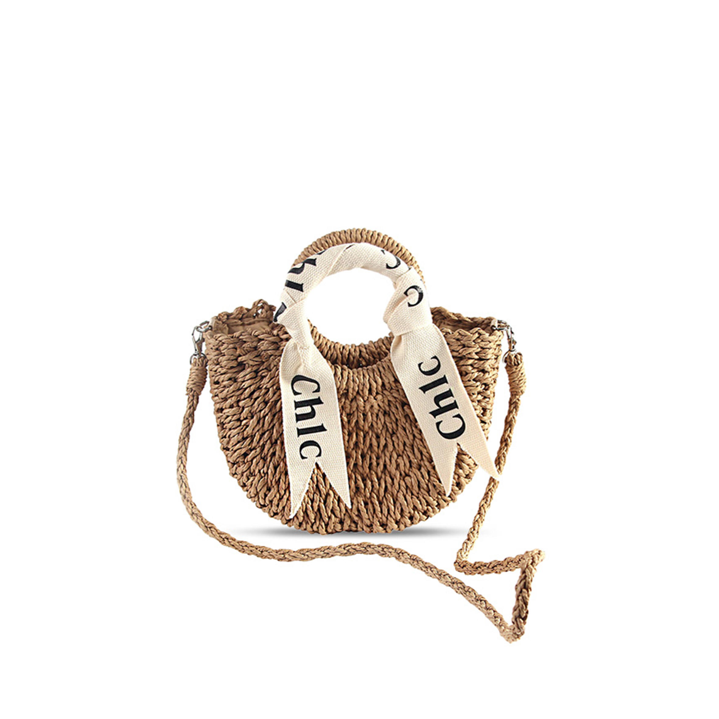 Ch10É small woody basket bag (25*19cm)